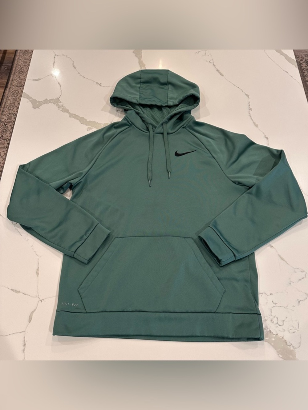 Nike Dri-Fit Forest Green Pullover Sweatshirt Men M Hoodie Fleece Running Sporty